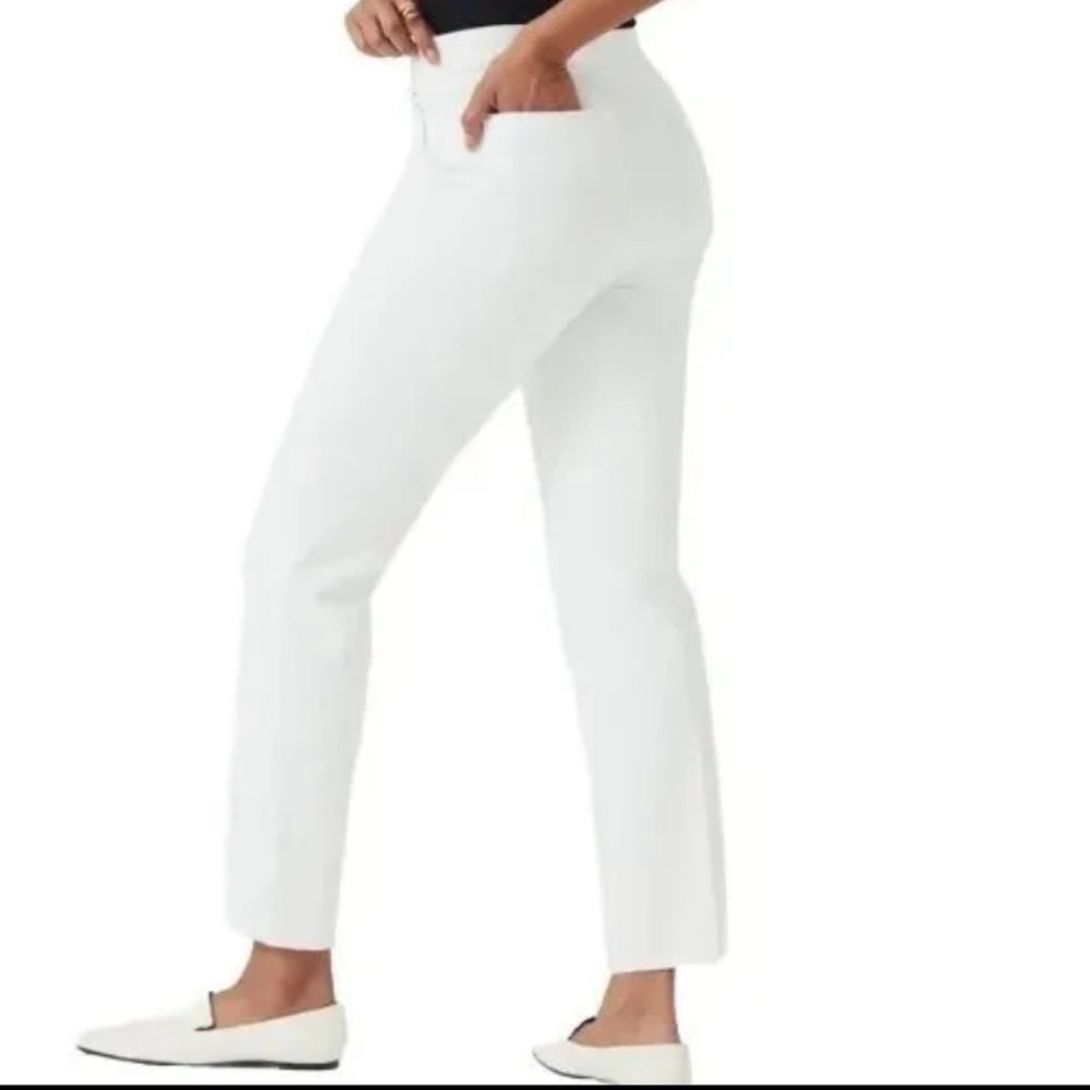 Spanx Silver Lining Slim Straight Leg Pant Classic White XS petite